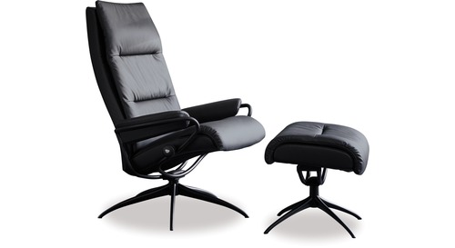 Stressless® Tokyo Leather Recliner - High Back/Star Base Stressless® Tokyo Leather Recliner - High Back/Star Base